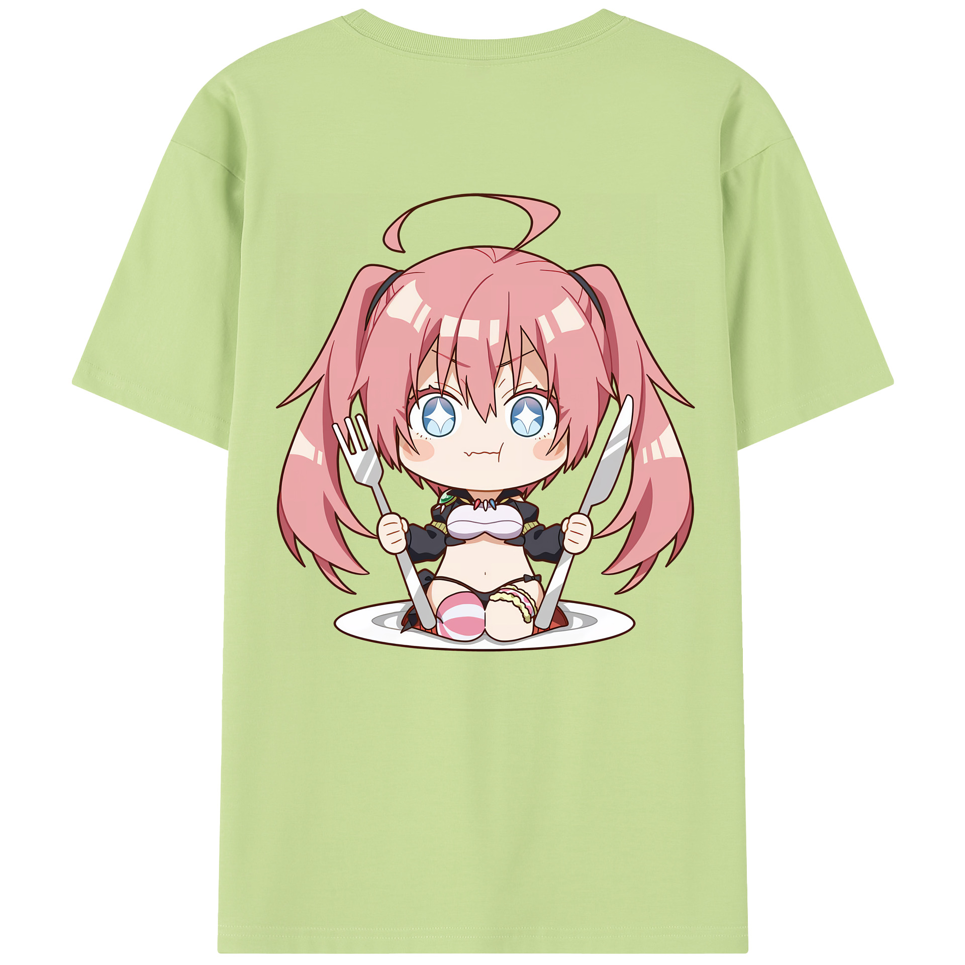 （画像用） 転スラ Regarding Reincarnated to Slime 綿100％半袖Tシャツ（背面プリント）